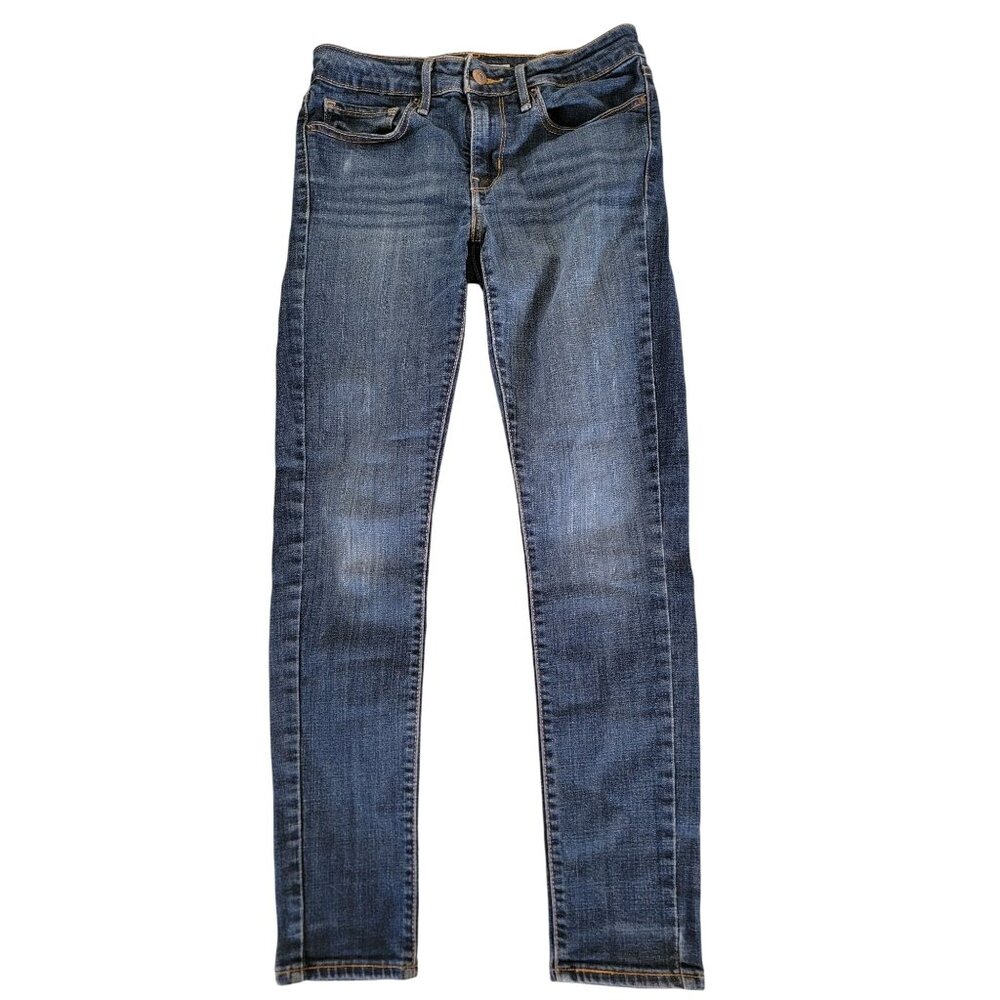 Levis 711 Skinny Jeans Womens Size 27 Blue Mid-Rise Stretch Denim